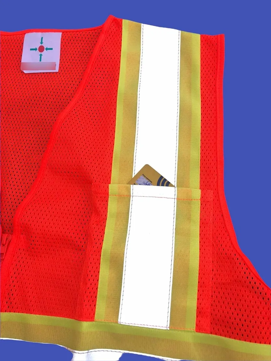 JORESTECH Chaleco de seguridad de malla naranja de alta visibilidad con  cinta reflectante de 1 pulgada VL-01 (talla única)