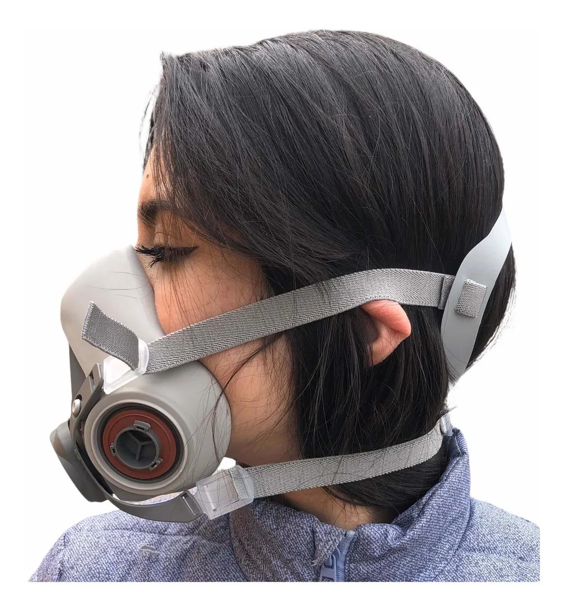 Máscara de Gas a prueba de polvo, mascarilla de media cara, filtros
